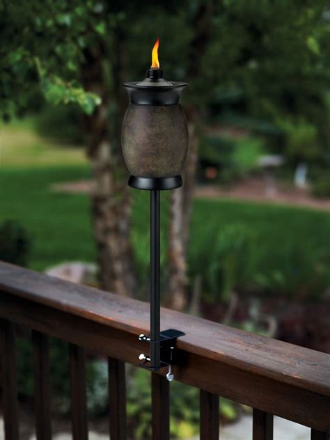 I Love That This Tiki Torch Attaches To The Deck Perfect