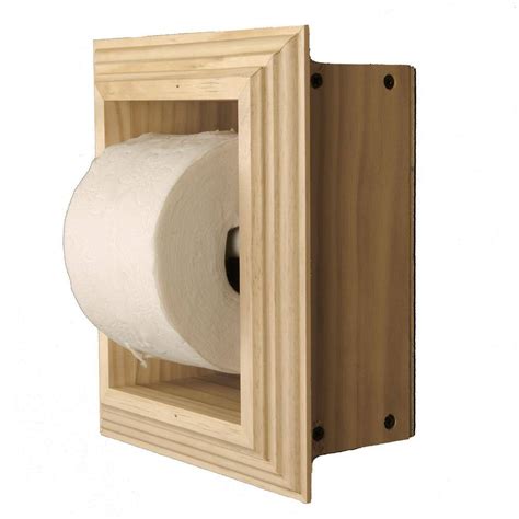 Newton Recessed Toilet Paper Holder In Unfinished With Newport Frame Tp