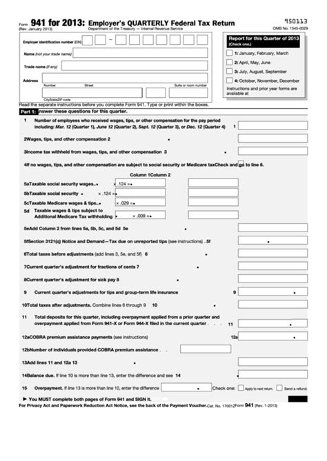 2021 Form 941 Worksheet 1