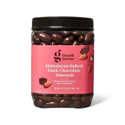 Himalayan Salted Dark Chocolate Almonds 37oz Good Gather Target