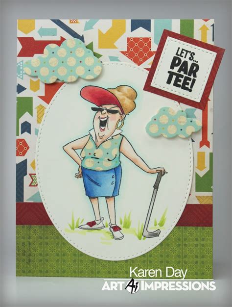 Art Impressions Blog Par Tee Golfers Part Two By Karen Day
