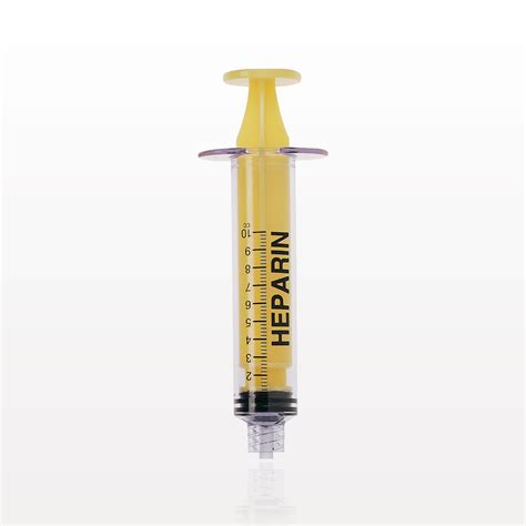 Medallion® Syringe Male Luer Lock Heparin Yellow C1003 Qosina