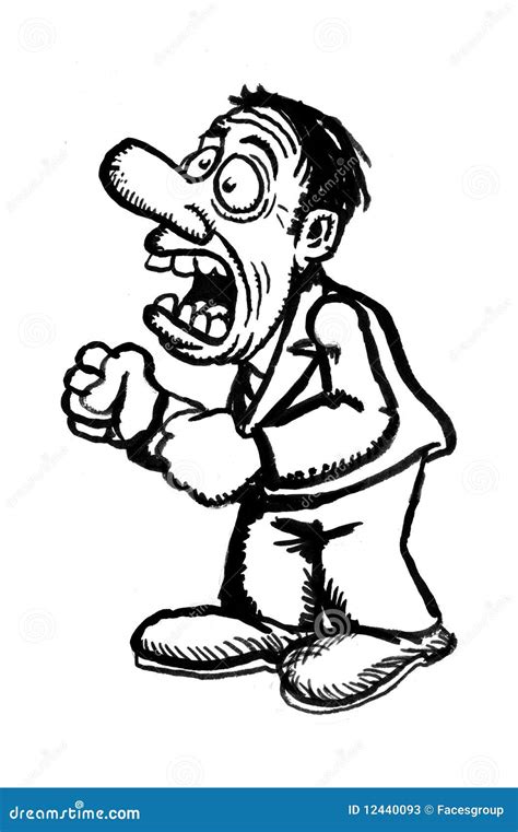 Screaming Man Cartoon Drawing Screaming Man Homo Sapiens Drawing Man