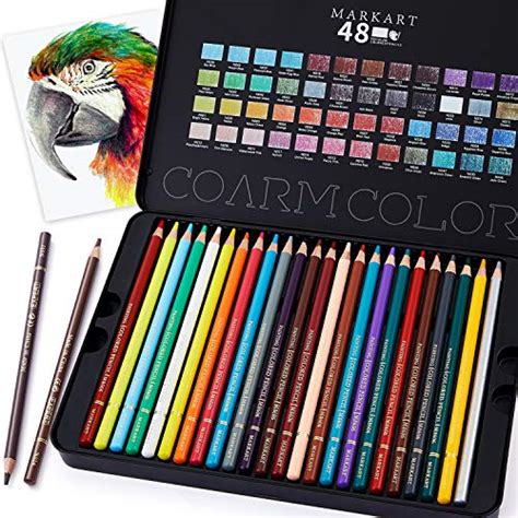 Markart 48 Colored Pencils Set For Adult Coloring Book Sketch Shading