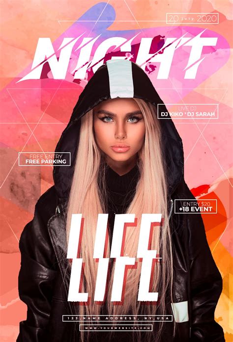 Download Night Life Flyer Template For Free This Flyer Is Editable And