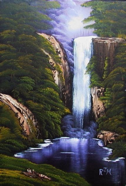 I Love Waterfall Oil Paintings Bob Ross Paintings Bob Ross Art