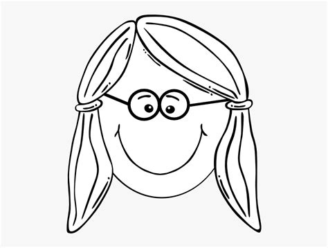Girl Face With Glasses Clip Art At Clker Girl Face