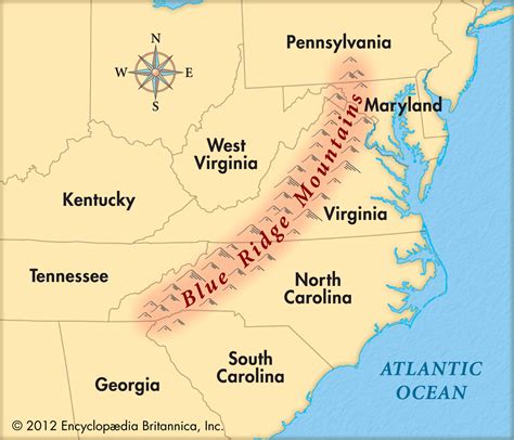 Blue Ridge Mountains North Carolina Map Map Of Canada