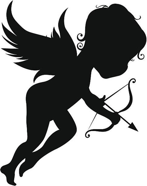 Black Baby Angels Silhouette Stock Photos Pictures And Royalty Free