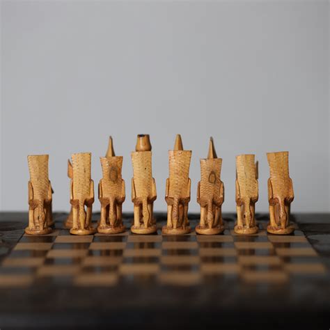 Bird Chess Set Pieces Design 2 — Luangisa African Gallery