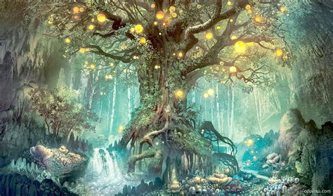 Magical Tree Within A Fantasy World Magical Fantasy Tree Hd