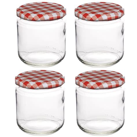 Glass Jam Honey Pickle Food Preserve Chutney Jars Metal Cap Lids Wedding Favours Ebay