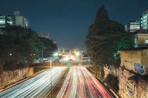 Time Lapse Photography Of Road At Night · Free Stock Photo