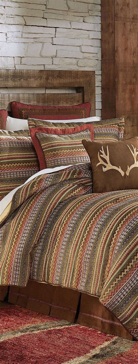 Lodge Style And Rustic Mountain Bedding Sets Bed And Bath Lodge Bedroom