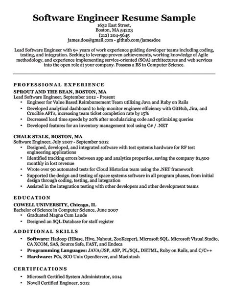 They may also develop or customize existing systems that run devices or control networks. Software Engineer Resume Sample & Writing Tips | Resume ...