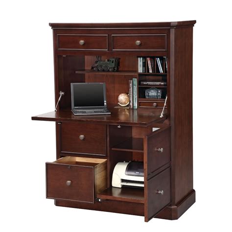 Computer Armoire With Locking Doors Executive Hide Away Computer