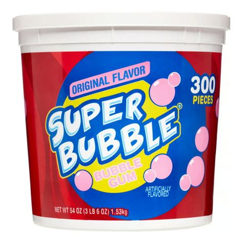 Super Bubble Bubble Gum Original Tutti Fruitti Flavor 54 Oz Walmart