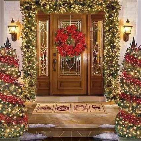 Cool Christmas Outdoor Decorations Ideas 64 Front Door Christmas