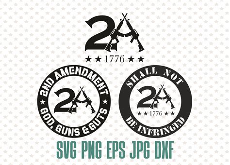 2a Svg Printable 2nd Amendment Svg Design Vector Second Etsy