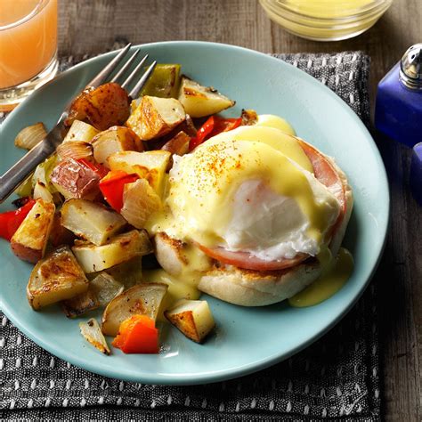 eggs benedict with homemade hollandaise recipe taste of home