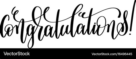 Hand Lettering Congratulations Word Art Congrats Brush Calligraphy