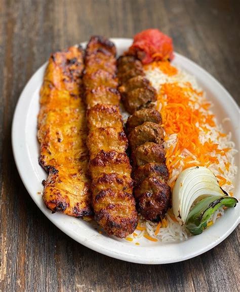 My Fave Persian Kebab So Far This Is The Soltani A Beef Koobideh So