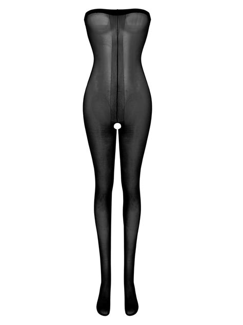 Chictry Womens Ultra Shimmery Body Stockings Crotchless Pantyhose Lingerie
