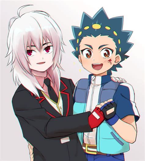 Two Anime Characters One With White Hair And The Other Wearing Black
