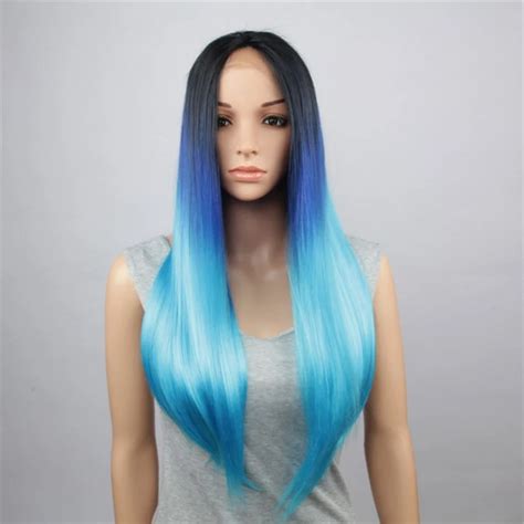 Heat Friendly Synthetic Hair Lace Front Three Tone Ombre Blackdark