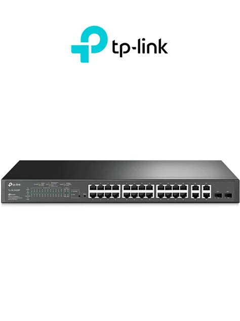 SWITCH ADMINISTRABLE TPLINK TLSL2428P CUENTA CON 24 PUERTOS RJ45 POE