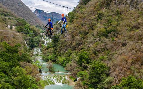 Skybike En La Huasteca Cruza El Cielo En Bicicleta México Desconocido
