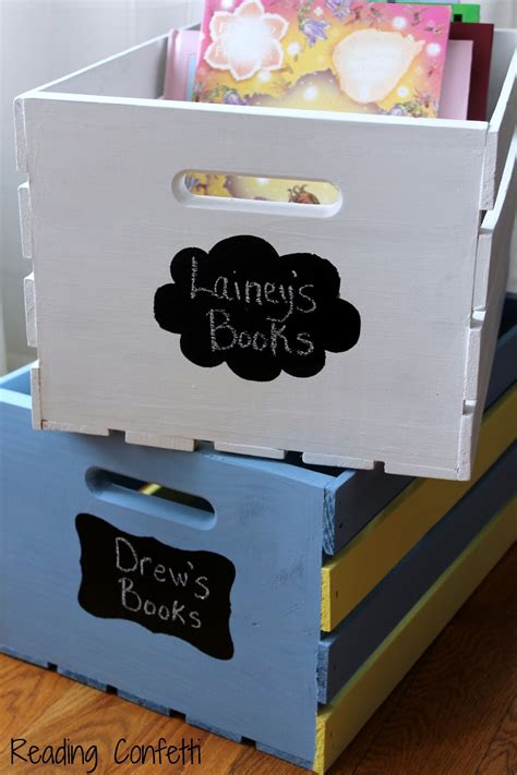 An easy diy cookbook idea. DIY Book Storage Crates ~ Reading Confetti