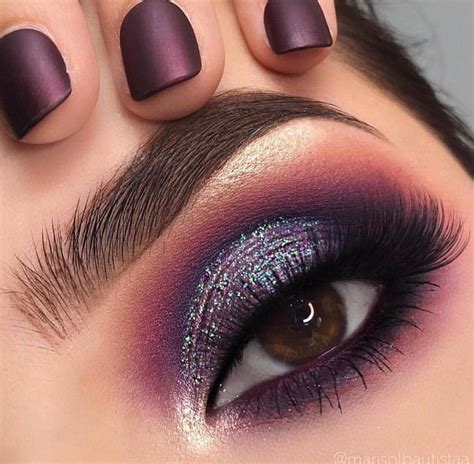 Purple Eyeshadow Makeup Dramatic Eye Makeup Shimmer Eye Makeup