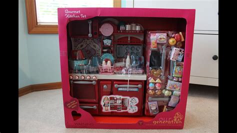 This cute kitchen set is bound to make your little princess. Opening/Review of Our Generation Kitchen Set! - YouTube