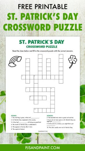Patrick's day is a celebration of the irish to honor the saint of irish feast. St. Patrick's Day Crossword Puzzle - Free Printable Game ...