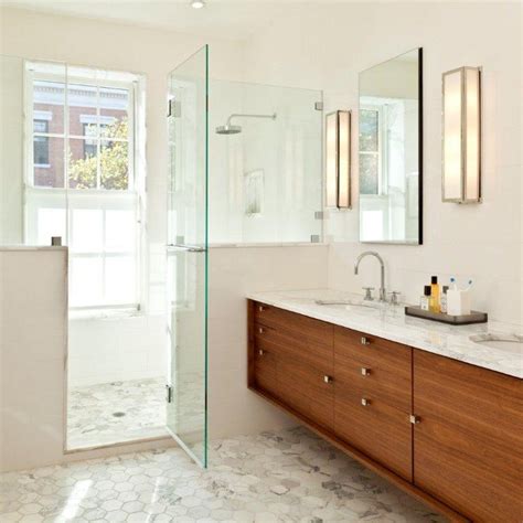 Come see the full reveal of this girls bathroom! Marble hexagon 4x4 floor tiles | Master bath | Pinterest ...