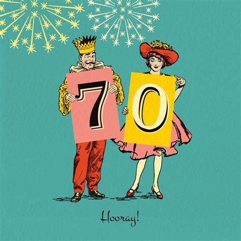 Funny 70th Birthday Card ‘70 Hooray By The Typecast Gallery 70th
