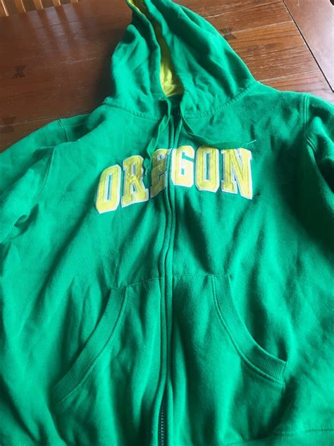 Womens Kelly Green Oregon Ducks Arched Name Full Zip Hoodie New