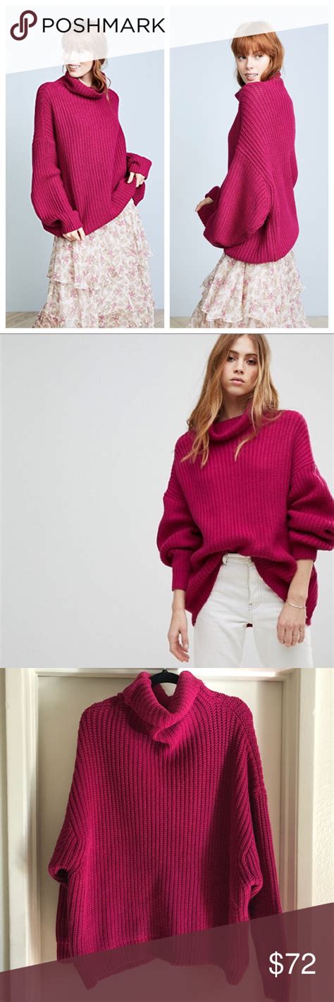 Free People Swim Too Deep Pullover Sweater This Oversized Free People Turtleneck Is Composed Of