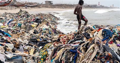 Mountain Of Unwanted Clothes From The Uk Washes Up On Ghanas Beaches