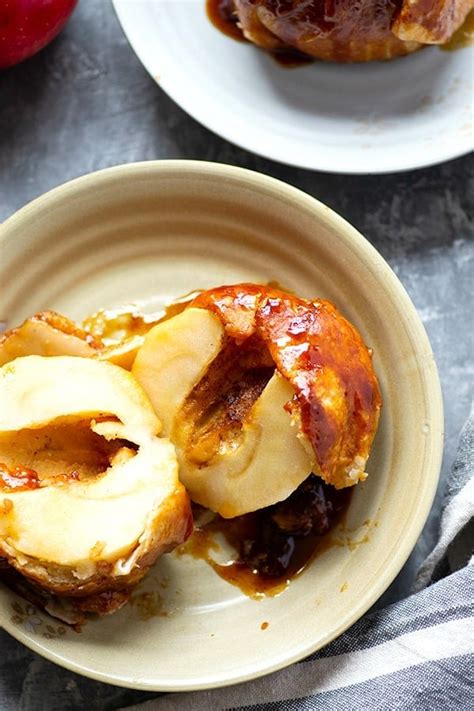 Apple Dumplings With Browned Butter Salted Caramel Sauce