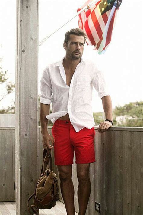 White Shirt Boating Wardrobe Ideas With Red Beach Pant Mens Red
