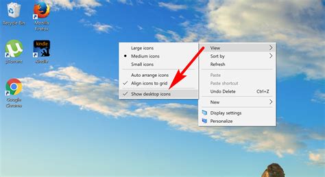 How To Hideshow Desktop Icons In Windows 10 Tutorial