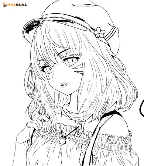 Anime Girl Coloring Pages Free Printable Coloring Pages For Kids