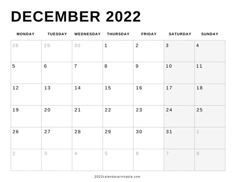 Free 2022 Calendar Printable Template Usa Holidays And Observances