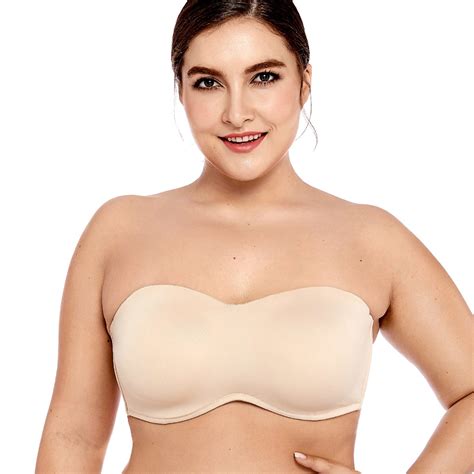 Womens Smooth Seamless Invisible Underwire Strapless Minimizer Bra