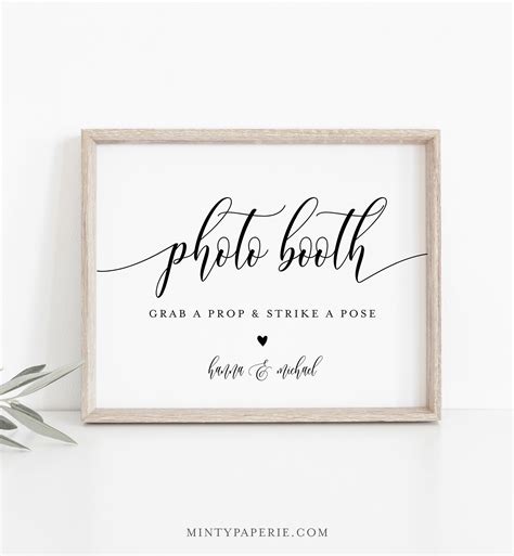 Photo Booth Sign Printable Wedding Photo Booth Props Etsy