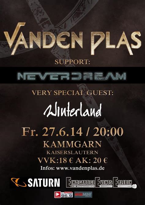 poster kammgarn vanden plas official germanys leading prog metal band