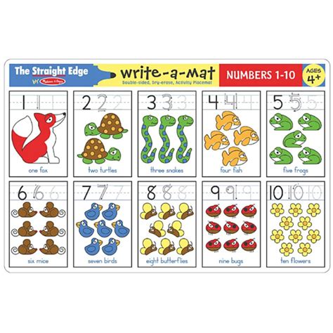 The small numbers, such as whole numbers smaller than ten, should be spelled out. Write-A-Mat Numbers 1-10 for children & kids in S.A.