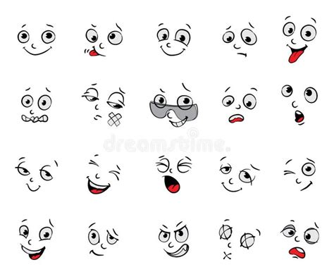 Emotions Cartoon Facial Expressions Stock Illustrations 5177